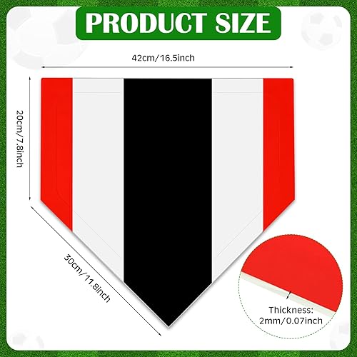 Miniatura 2 de Placa de entrenamiento de 16 pulgadas para lanzadores de béisbol y softbol de alta visibilidad, base de goma para práctica de lanzamiento, bases de