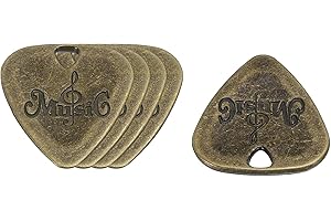 MECCANIXIY 2mm Thick Metal Guitar Picks for Musical Instruments (Pack of 5)