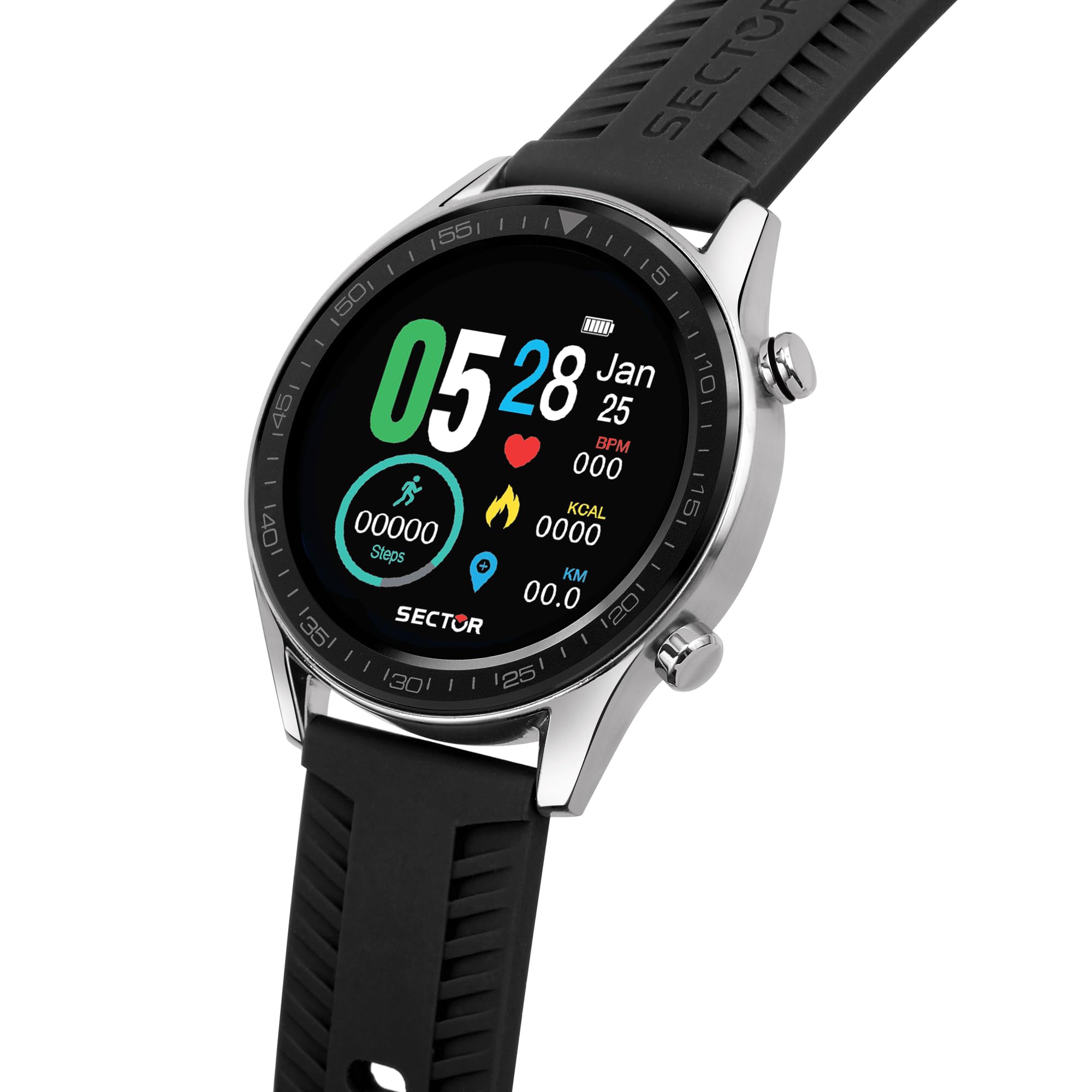 Wristwatch Smartwatches Fashion męska mid-34311, czarny, 46mm, ciągnąć