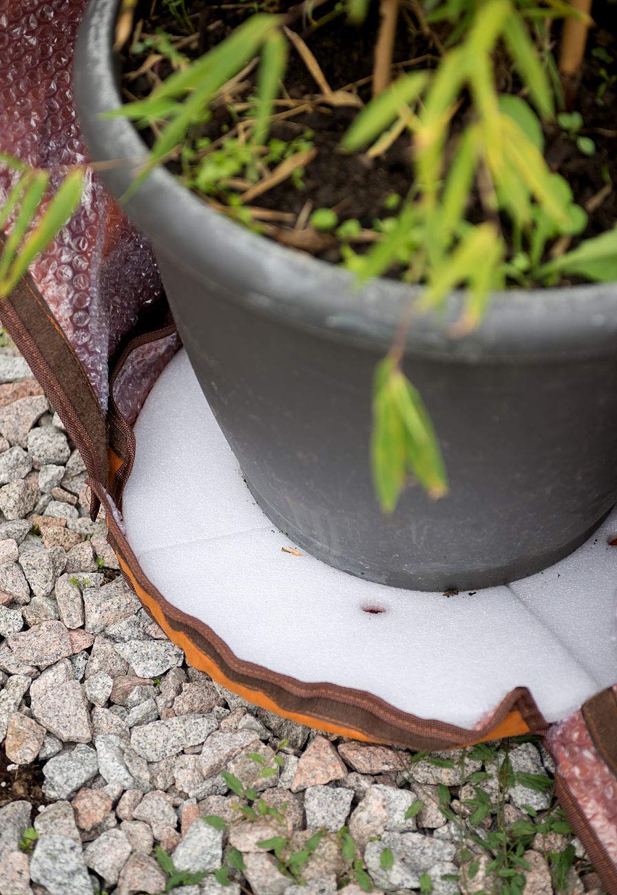 Royal Gardineer Blumen Abdeckungen: 4er-Set Thermo-Topfschutz für Pflanzen, 2 Größen 50 x 45cm + 70 x 65cm (Schutzhaube, Winterschutz, Gewächshaus)