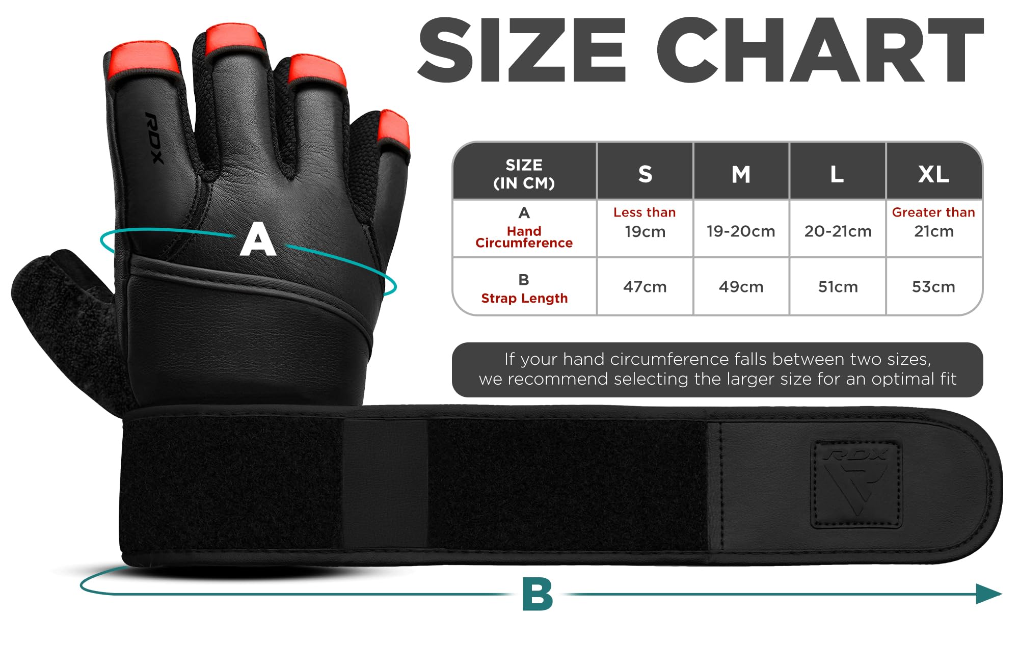 RDX Maya Hide Gants de gymnastique antidérapants en cuir pour haltérophilie et paume avec long poignet, pour fitness, gym, protection, entraînement, musculation, musculation