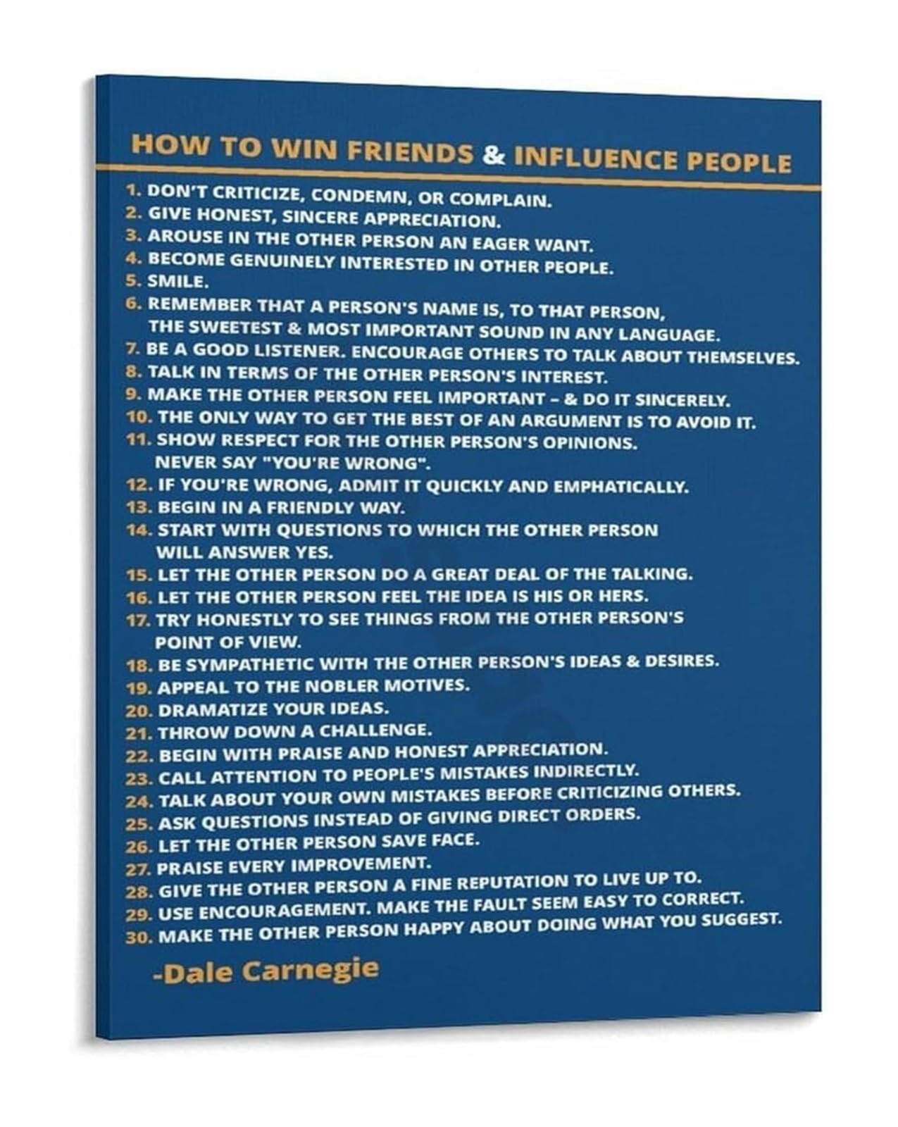 MDBJTCYZN Success Mindset and Influence Canvas Wall-Art Poster for Office Building Relationships Motivational Decor