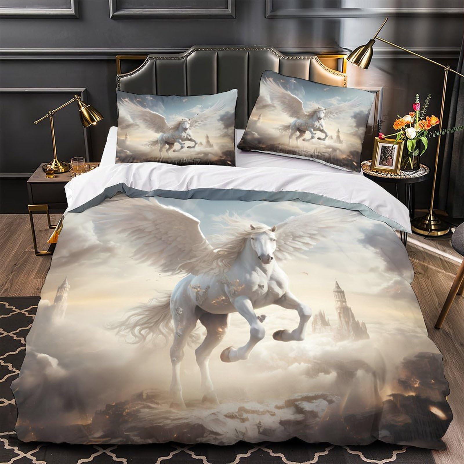 Parure de lit fantastique pour chambre d'ado garçon motif mythique