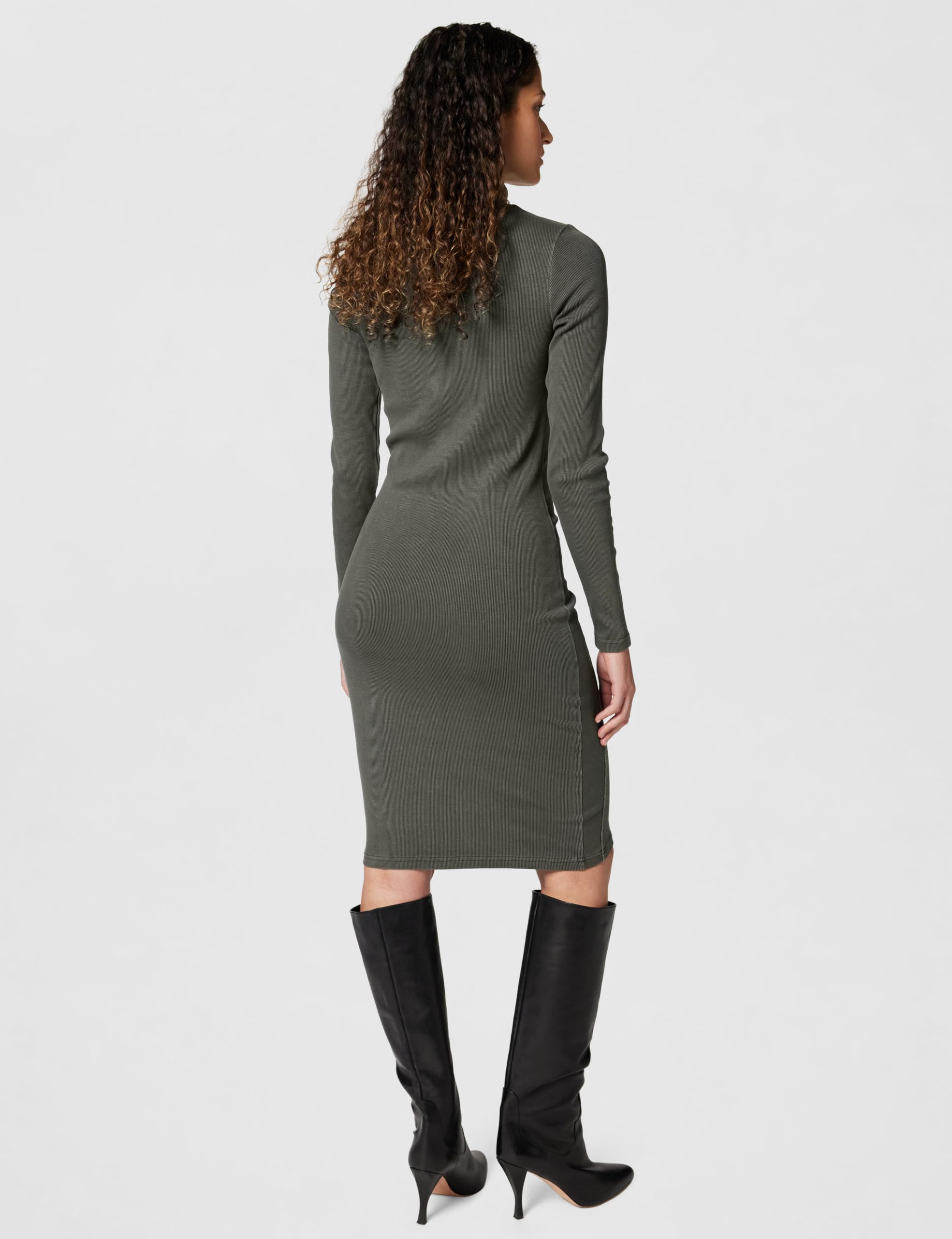 G-Star Washed Slim Rib Dress Wmn Vestido Mujer