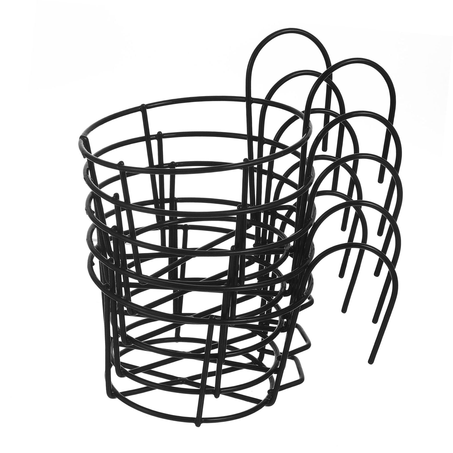Estantería para macetas colgantes de hierro negra en set de 5 soportes para balcón y terrazas