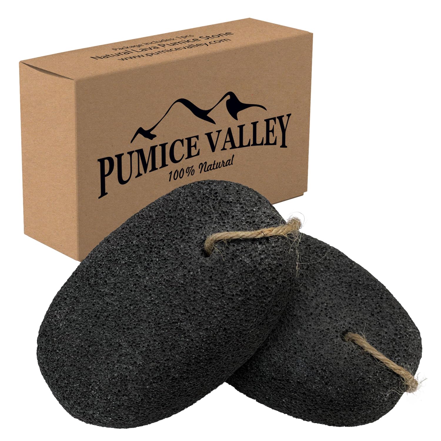 Pumice Stone - Natural Earth Lava Black - Calluse/Corn Remover for Feet Heels and Palms - Exfoliating Tool for Pedicure, Scrubs for Dry Dead Skin - Foot Care