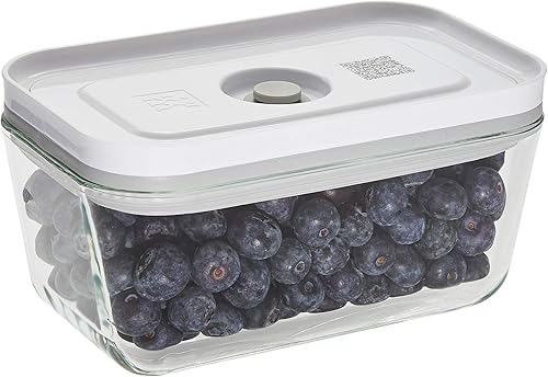 Miniatura 1 de ZWILLING Fresh & Save Recipiente hermético de vidrio mediano para almacenamiento de alimentos, recipiente de preparación de comidas, ahorrador de