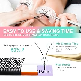 NAGARAKU YY Eyelash Extensions Supplies Y Shape Lash Premade 4D Easy Fan Russian Volume Cluster Faux Mink Matte 12 rows pre Fanned Wispies Crisscross Eye Lashes(0.07mm L curl 15mm)