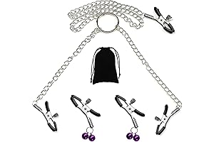 Adjustable Metal Nipple Clamps Non-Piercing Adjustable Metal Nipple Clamps On Nipple Rings...
