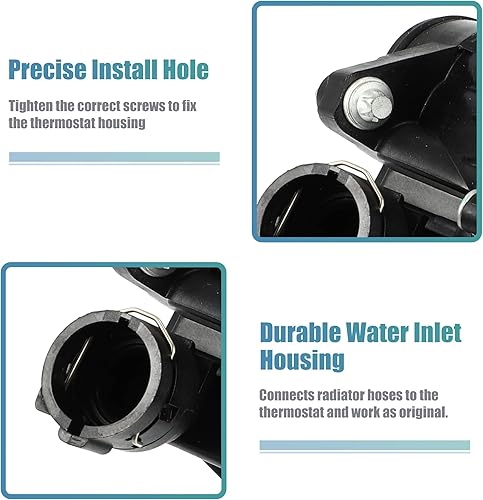 Miniatura 5 de X AUTOHAUX Conjunto de carcasa del termostato del refrigerante del motor para Mercedes-Benz Metris 2016-2019 para Infiniti Q50 2016-2019 para