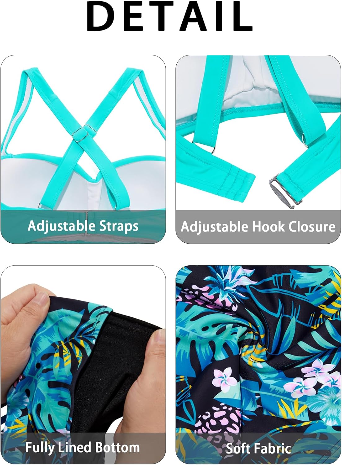 Women Two Piece Swimsuit - Push Up Bikini Set Criss Cross Bathing Suit Drawstring Mid Waist Bottom 2026 Swimwear - Image 5