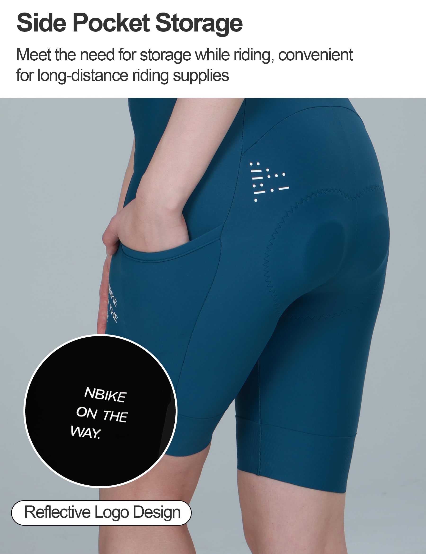 INBIKE Pantaloncini Ciclismo Donna Imbottitura 3D Pantaloncini Bici Pantaloncini Ciclista MTB Asciugatura Rapida Traspirante