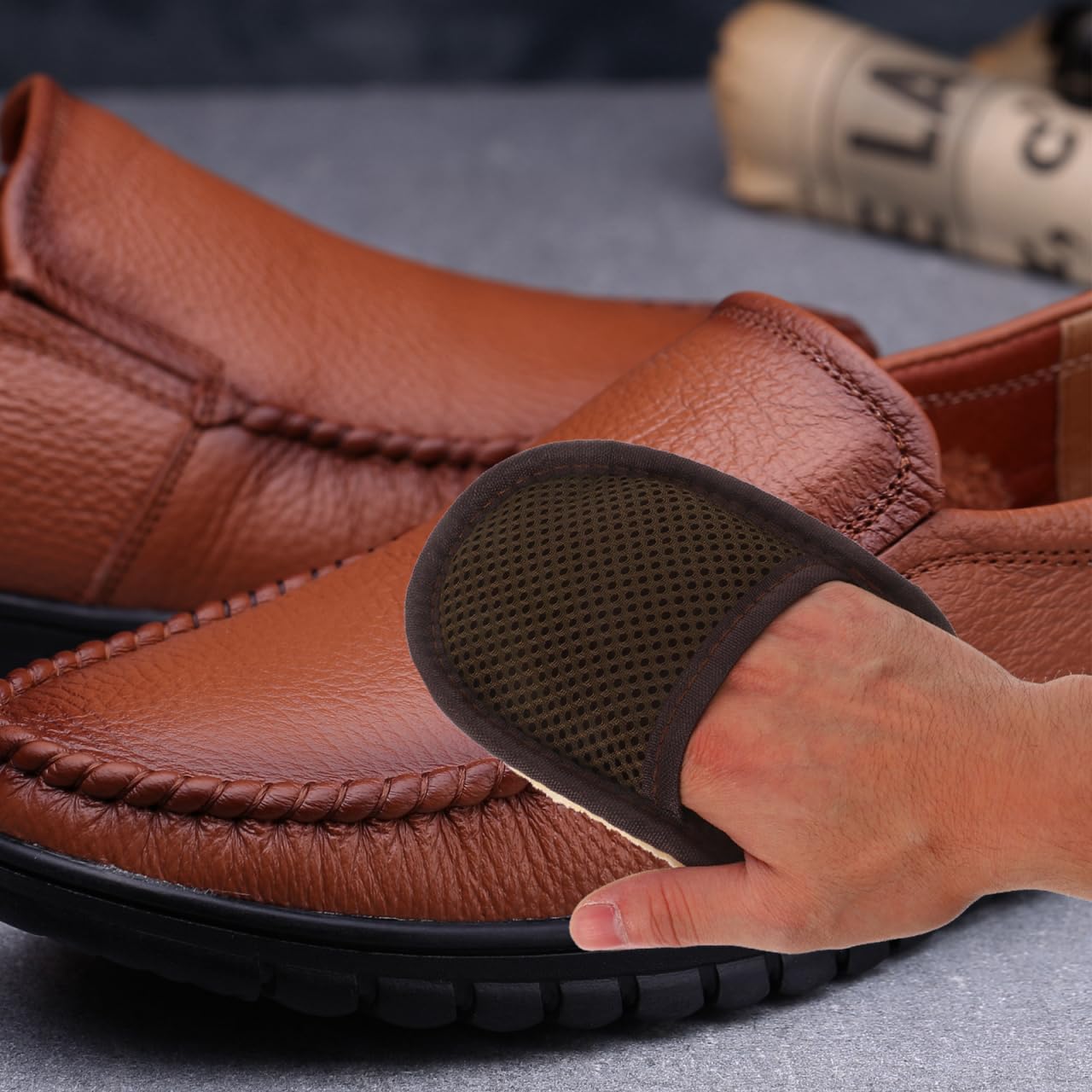 3 pièces de Polissage Épais pour Chaussures et Meubles Nettoyage Microfibre Imitation Laine de Soin Cuir Confortables et Efficaces