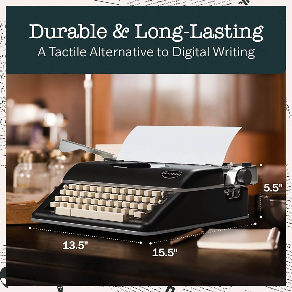 ヒサarchi TYPEWRITER ALLINONE ZXNQ Classic Manual Typewriter (Normal use) with Ribbon