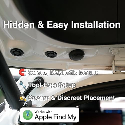 Miniatura 4 de Mini rastreador GPS para vehículos funciona con Apple Find My, sin tarifa mensual, dispositivo magnético oculto para rastreo de ubicación de