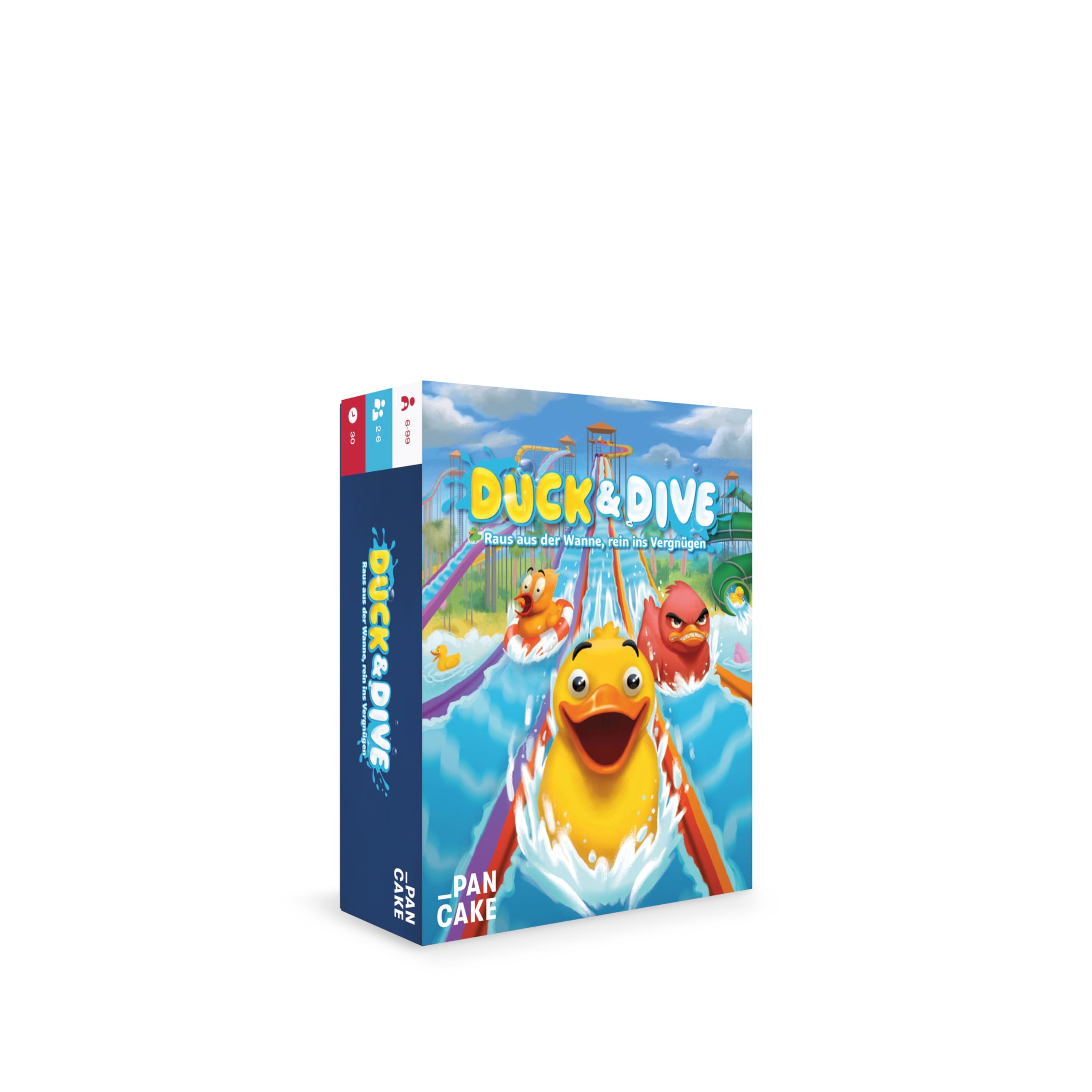 Duck & Dive. Raus aus der Wanne, rein ins Vergnügen: 6-99 Jahre | 2-6 Spieler | Spieldauer: etwa 30 Minuten