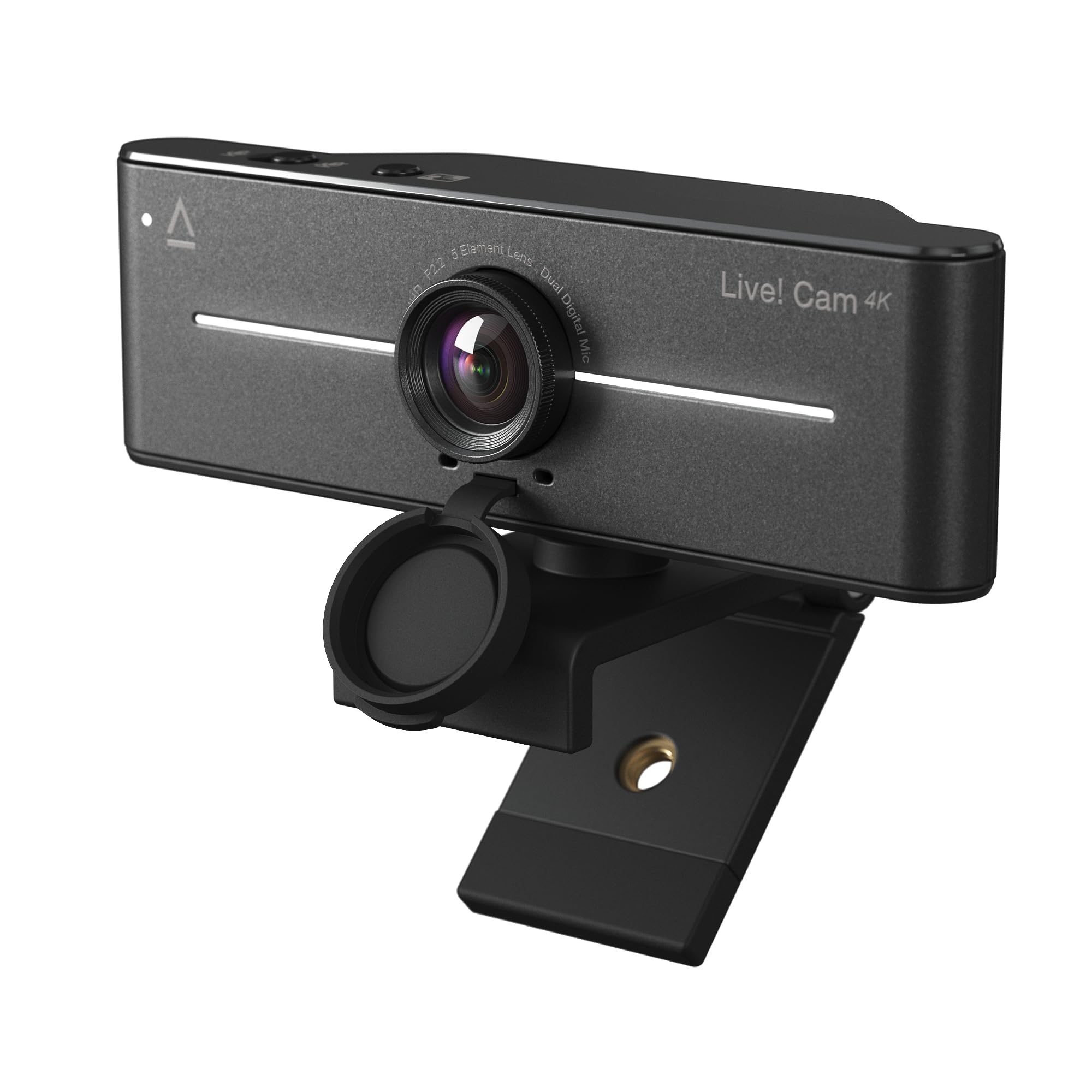 Creative Live! Webcam USB 4K UHD con compensazione della retroilluminazione, fino a 60 fps, obiettivo grandangolare a 95°, obiettivo per la privacy, microfoni incorporati, Plug & Play per PC e Mac