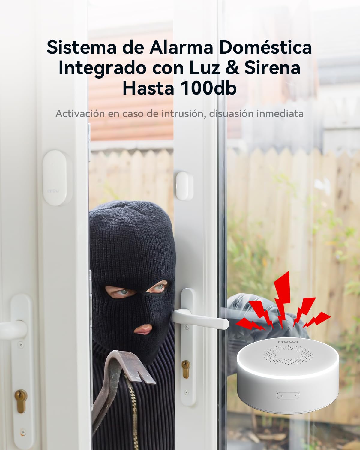 Imou Kit de Alarma - Sistema de Seguridad para el Hogar con Alarma y Cámara Vigilancia, Sensores de Movimiento, Sensores de Ventanas, Compatible con Alexa