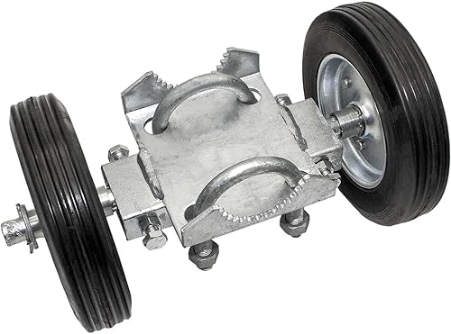 Portabrocas de 6 pulgadas para valla de eslabones de cadena, puertas enrollablescorrederas, correderas de rueda de puerta, 2 ruedas de goma (el eje