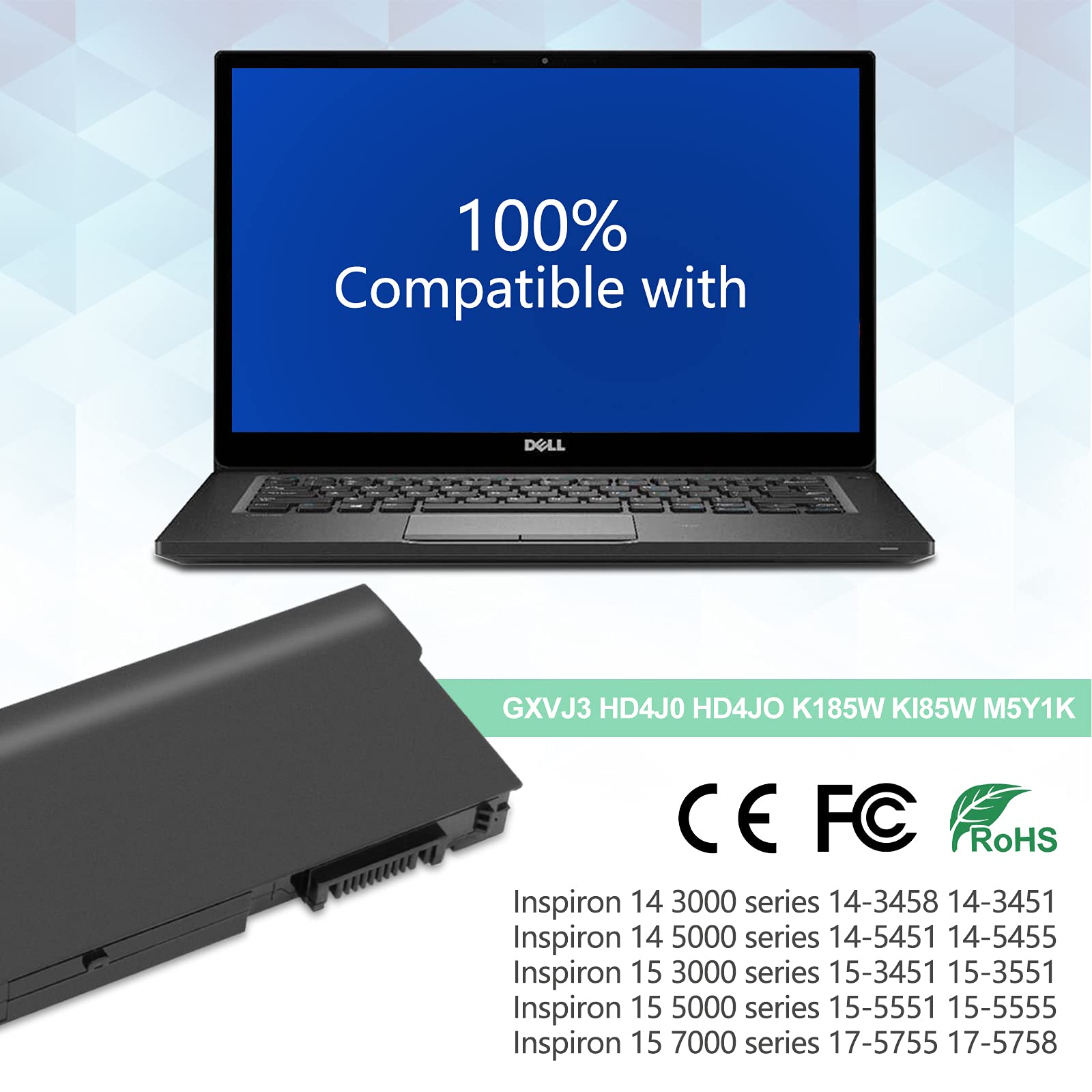 Batteria Sostitutiva Per Laptop Dell M5Y1K | 14.8V 40Wh | Compatibile Con Inspiron, Vostro, Latitude - Foto 5