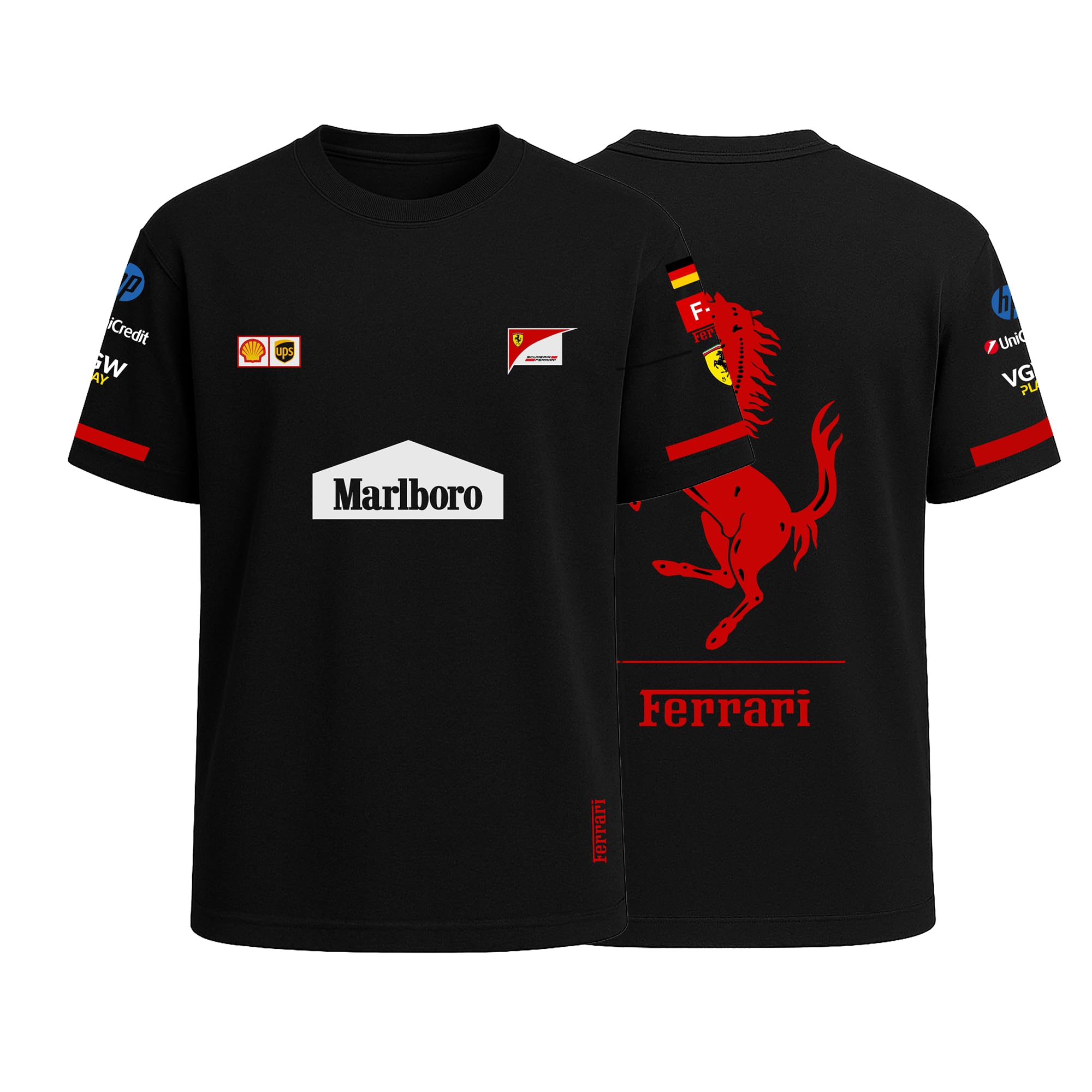 r.a. garments Ferai-Scude Motorsport T-Shirt 100% Cotton Car Printed Tshirt for Car Enthusiast for Men & Women Black Tshirt-picture-16