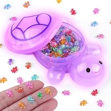 200 Mini Resin Turtles with 1 Purple Resin Jumbo Turtle, Luminous Miniature Turtles Hide Glow in the Dark for Fairy Garden, Dollhouse, Micro Landscaping