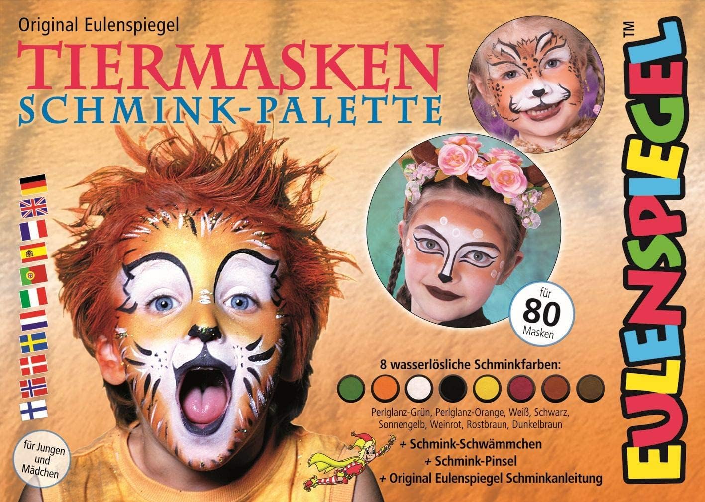 CREATIVE 8 Colour Palette Animal Make-up Box