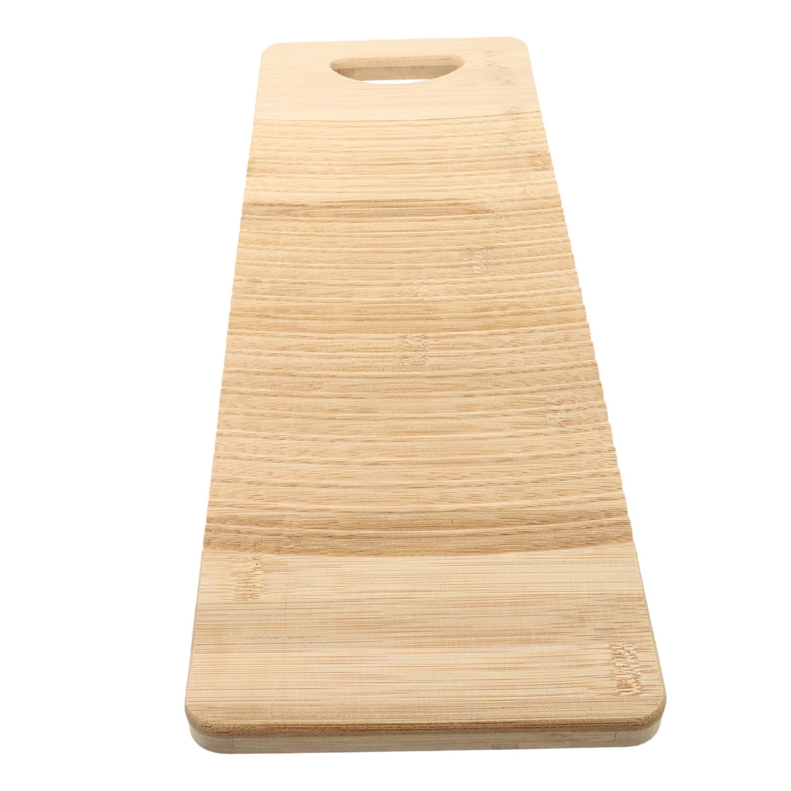 VALICLUD Waschbrett aus Bambus mit Welliger Reibefläche und Handlichem Design 50x17cm Praktisch und Schonend für Kleidung für Zuhause und Wäsche
