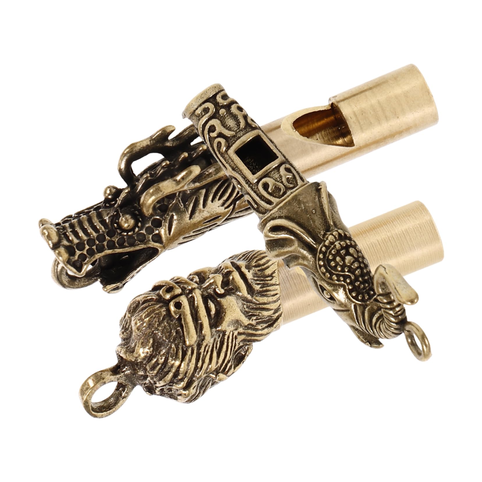 BESPORTBLE Silbato De Latón Silbato De Cobre Colgante De Silbato Accesorio Aire Libre Silbato De Senderismo Decorativo Silbato Portátil para Acampar Silbar Golden