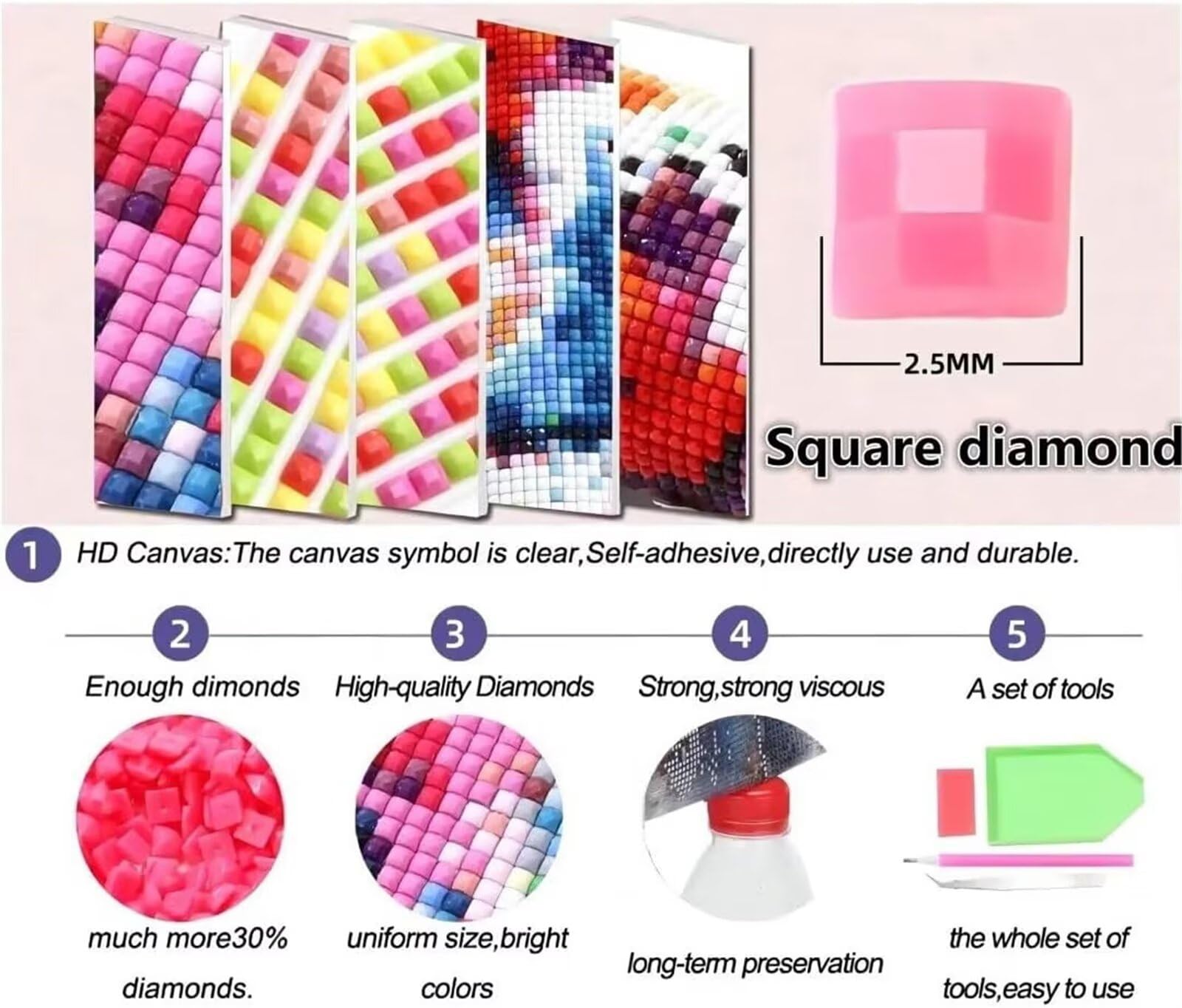 Zestawy do sztuki diamentowej dla dorosłych, 5D diamentowy obraz Dream Crystal Arts and Crafts dla dorosłych, haft krzyżykowy, cekiny, klejnoty, obrazy artystyczne, malowanie różami po numerach, do
