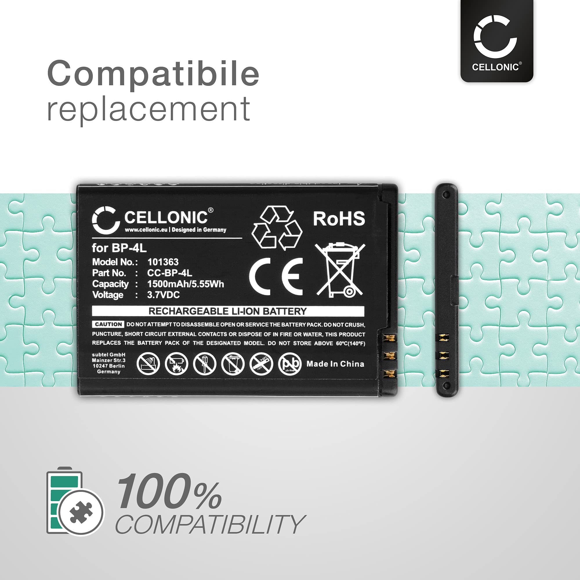 1500mAh 3.7V Replacement Battery For Corsair Virtuoso RGB - View #8
