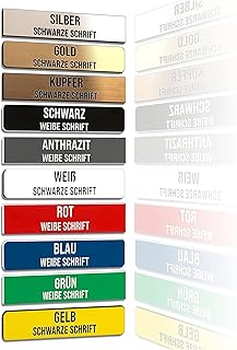 2 unterschiedlich personalisierte Klingelschilder (2 Stück) - Türschild und Briefkastenschild - Wetterfest mit Gravur - Acrylschild MADE IN GERMANY