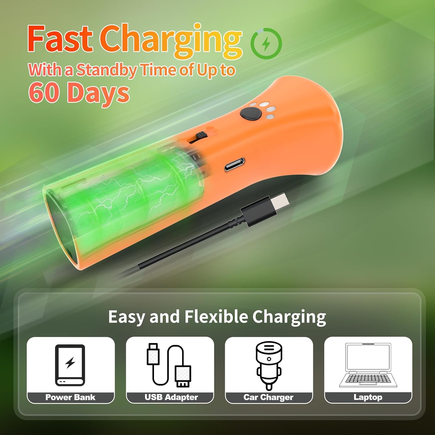 Dog Bark Deterrent Devices,Ultrasonic Anti Barking Device for Dogs, Portable Dog Training Device,Stopping Own or Neighbor's Dog Barking,Safe & Effective for Indoor & Outdoor Use(Orange)