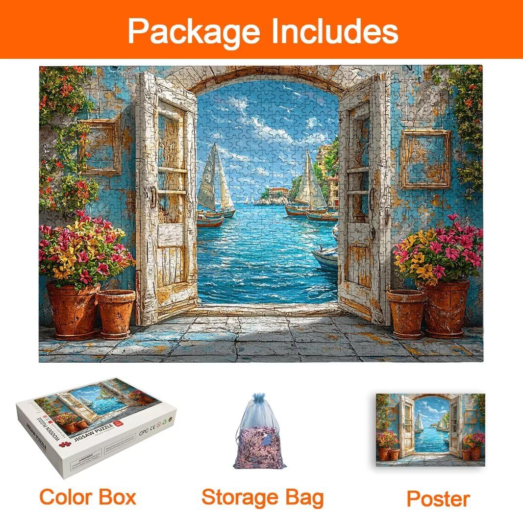Puzzle 2000 Pieces, Puzzle Włochy, Puzzle Dla Dorosłych, Prezent Dla Kobiet