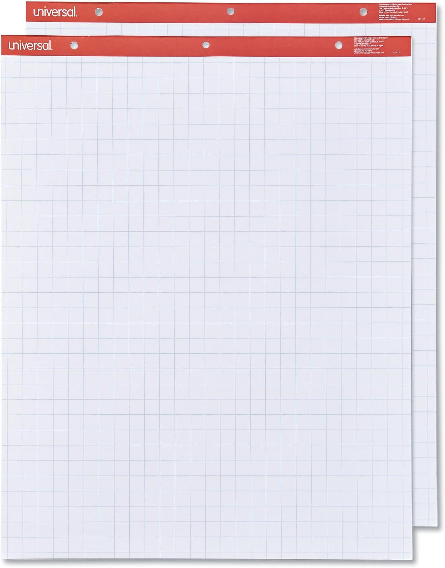 TOPS Standard Easel Pads, 3Hole Punched, 27 x 34 Inch, 1" Grid, White, 50 Sheets