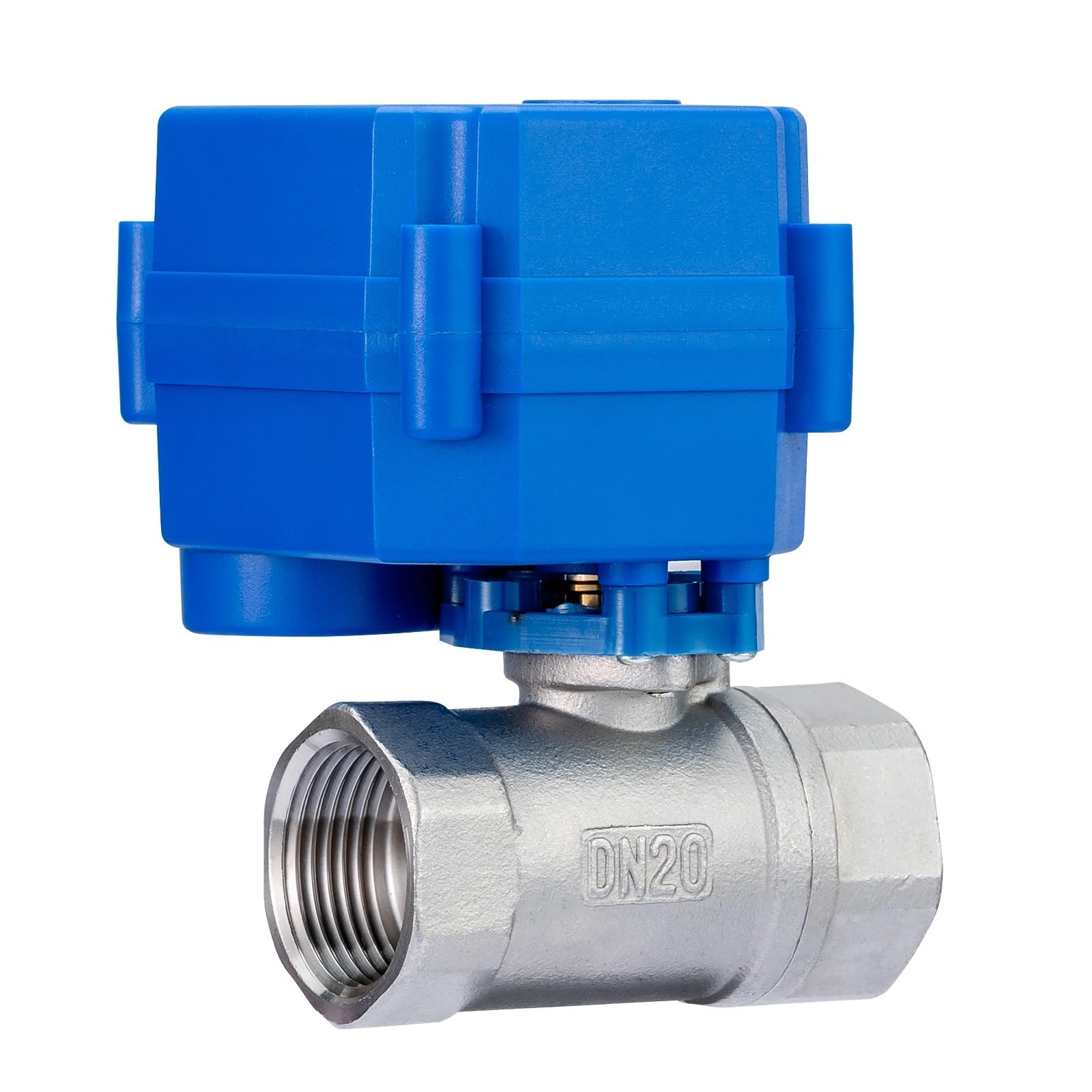Vanne à bille motorisée 3/4 inox DN20 commande électrique DC12V CR04