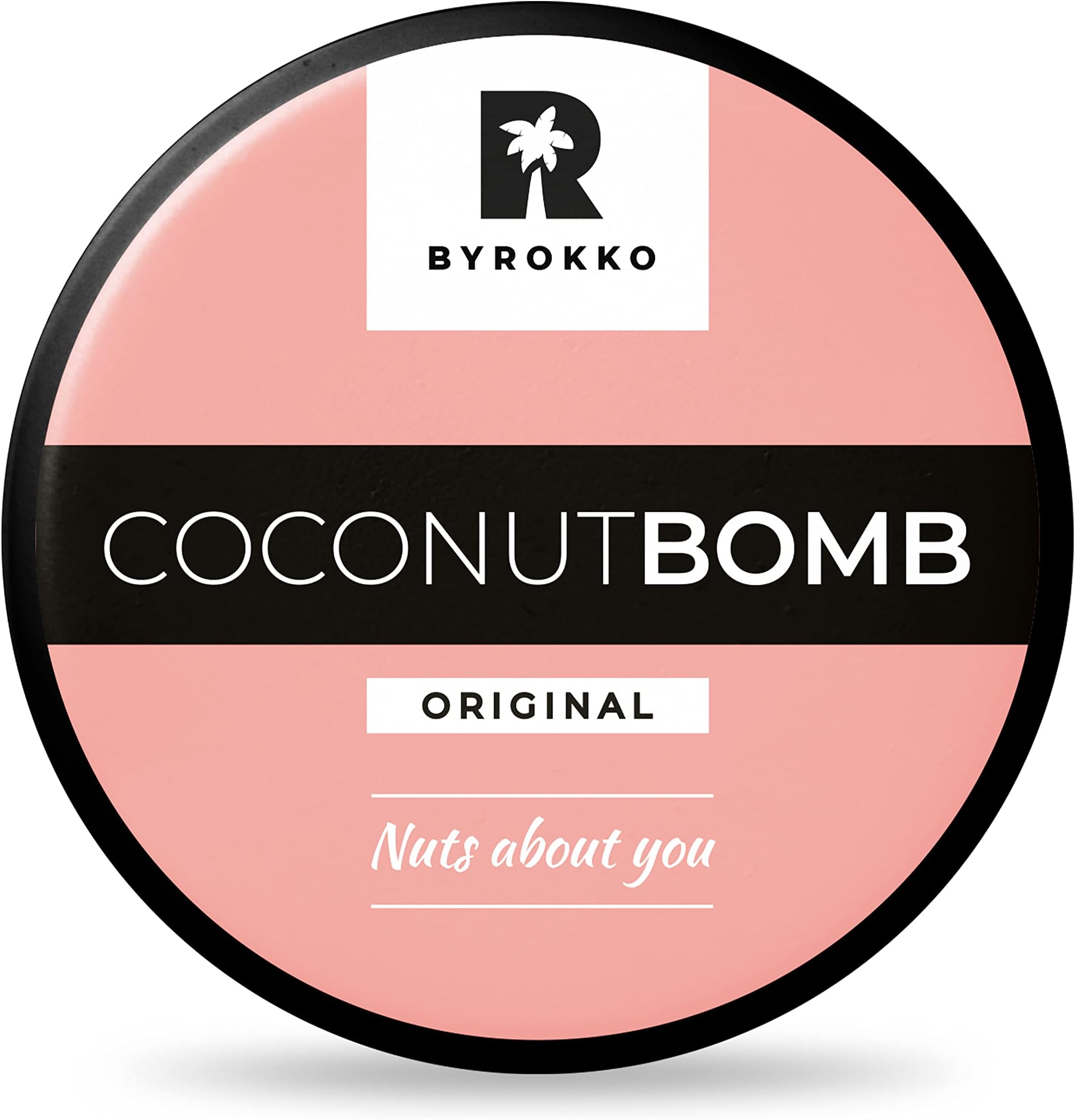 BYROKKO Coconut Bomb Hair Mask (180 g), Nourishing Hair Treatment for Damaged Dry Hair, Vegan and Cruelty-free