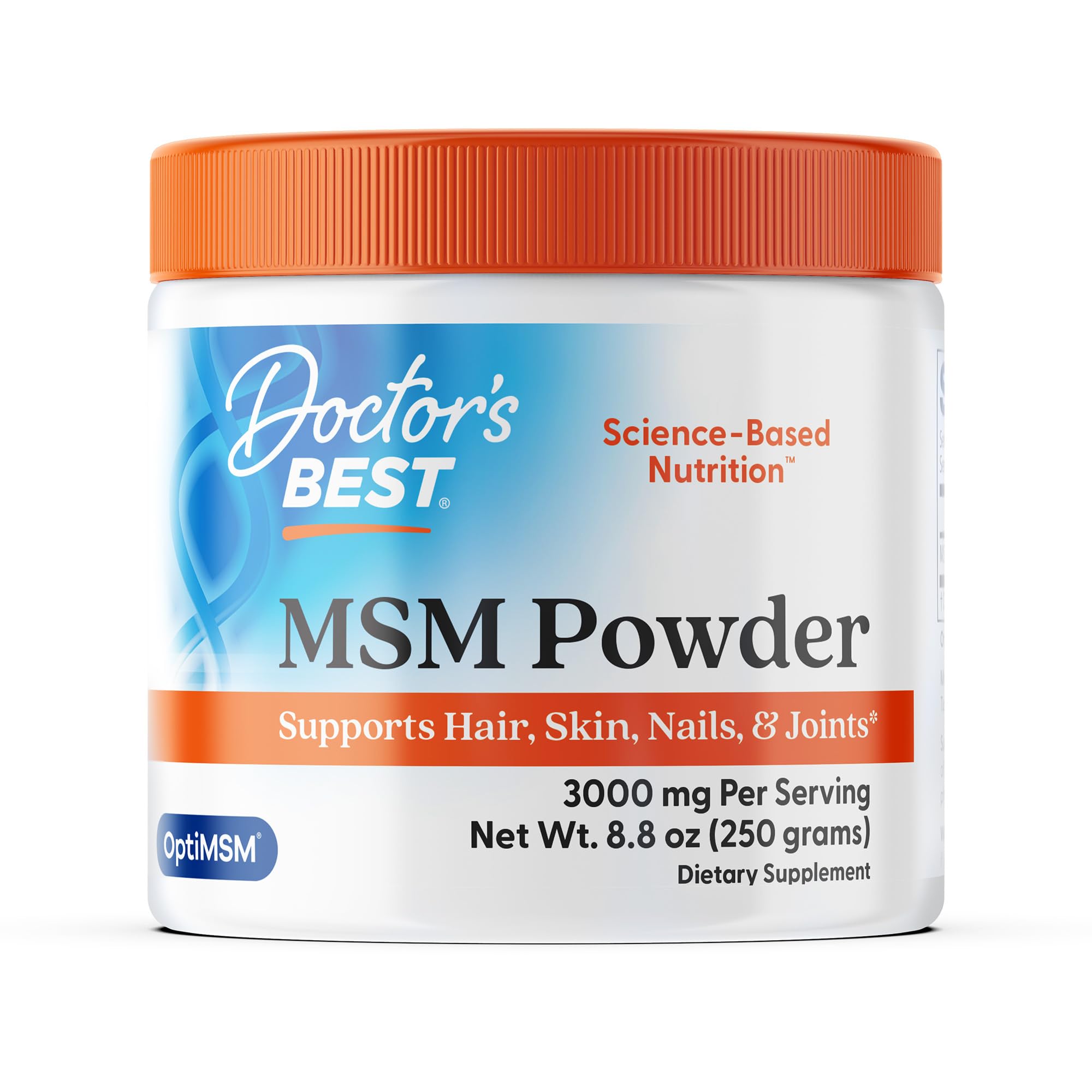 Doctor's Best, MSM Powder with OptiMSM, 8.8 oz 250 g