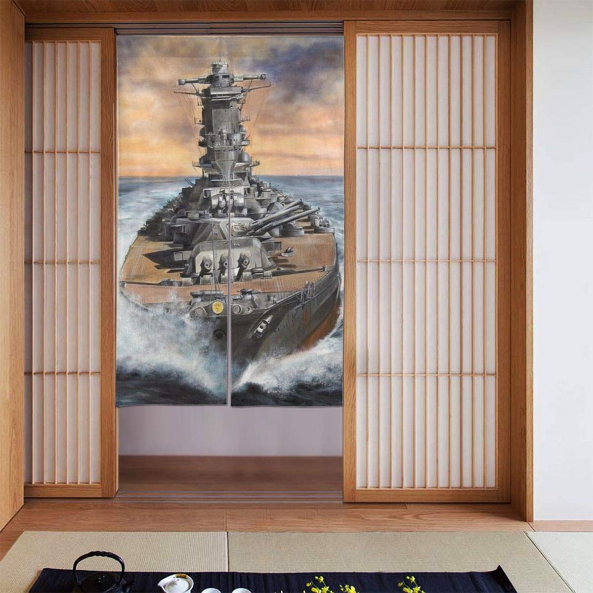 大判昭和レトロ木製のれん ブラウン スーパーセール】 大判昭和
