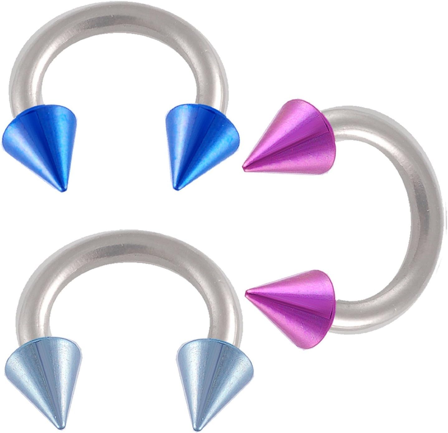 3 Pcs piercing fer a cheval acier anneaux oreille tragus 1,2mm 6mm bijouterie FVOL Amazon.fr Mode
