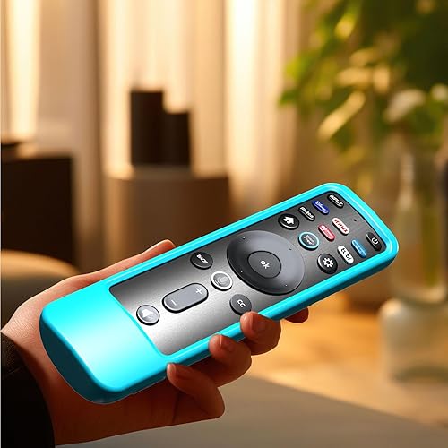 Vista 3 de Funda para VIZIO XRT260 Smart TV Control remoto Funda de silicona con cordón que brilla en la oscuridad azul Azul-cielo,Verde,No brillo negro,Rojo