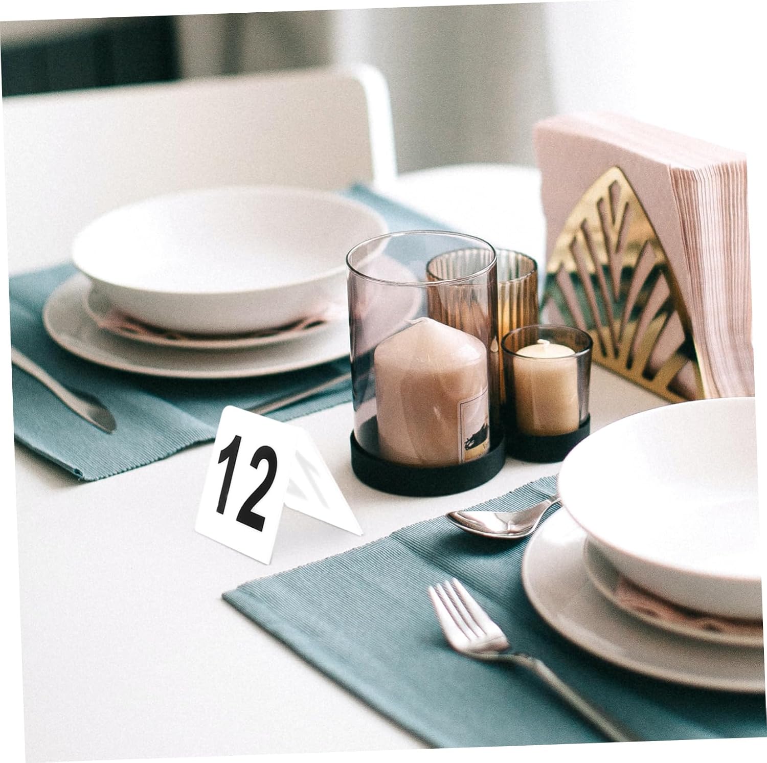 20pcs Restaurant Number Markers Double-sided Acrylic Tabletop Signs Evidence Markers