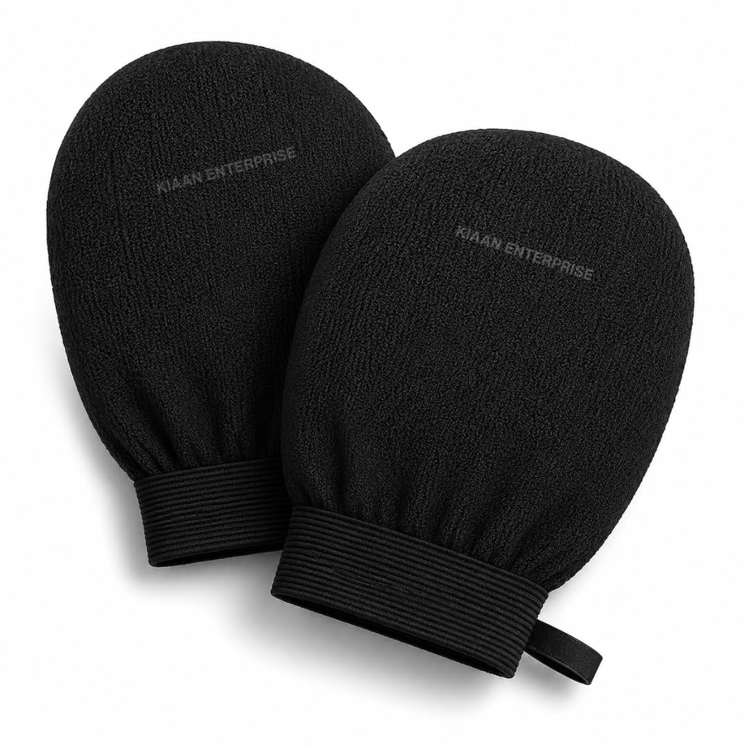 Exfoliating Glove for Body Scrub, Moroccan Kessa Exfoliator Gloves for Gentle Deep Cleansing & Dead Skin Removal (Pack of 5)-image-38