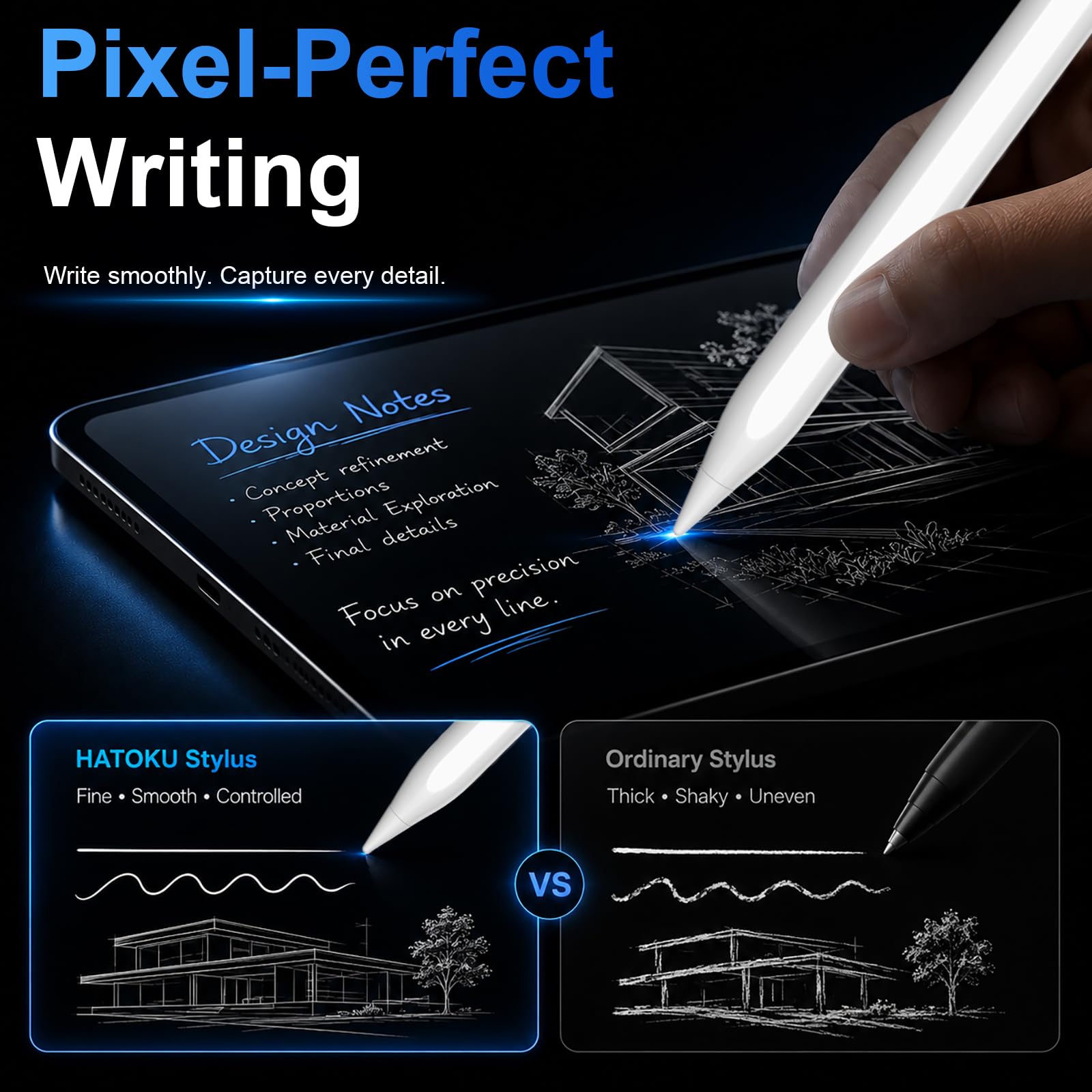 Amazon.com: HATOKU Stylus Pen for Apple iPad 2018-2026 Magnetic