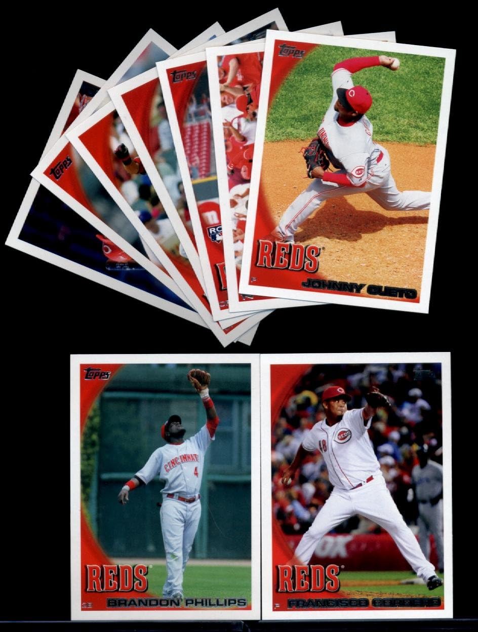 2010 Topps Baseball Cards Complete TEAM SET: Cincinnati Reds (Series 1 & 2) 19 Cards including Mike Leake, Cueto, Votto, Stubbs, Rolen, Bruce, Cordero, Taveras & more!