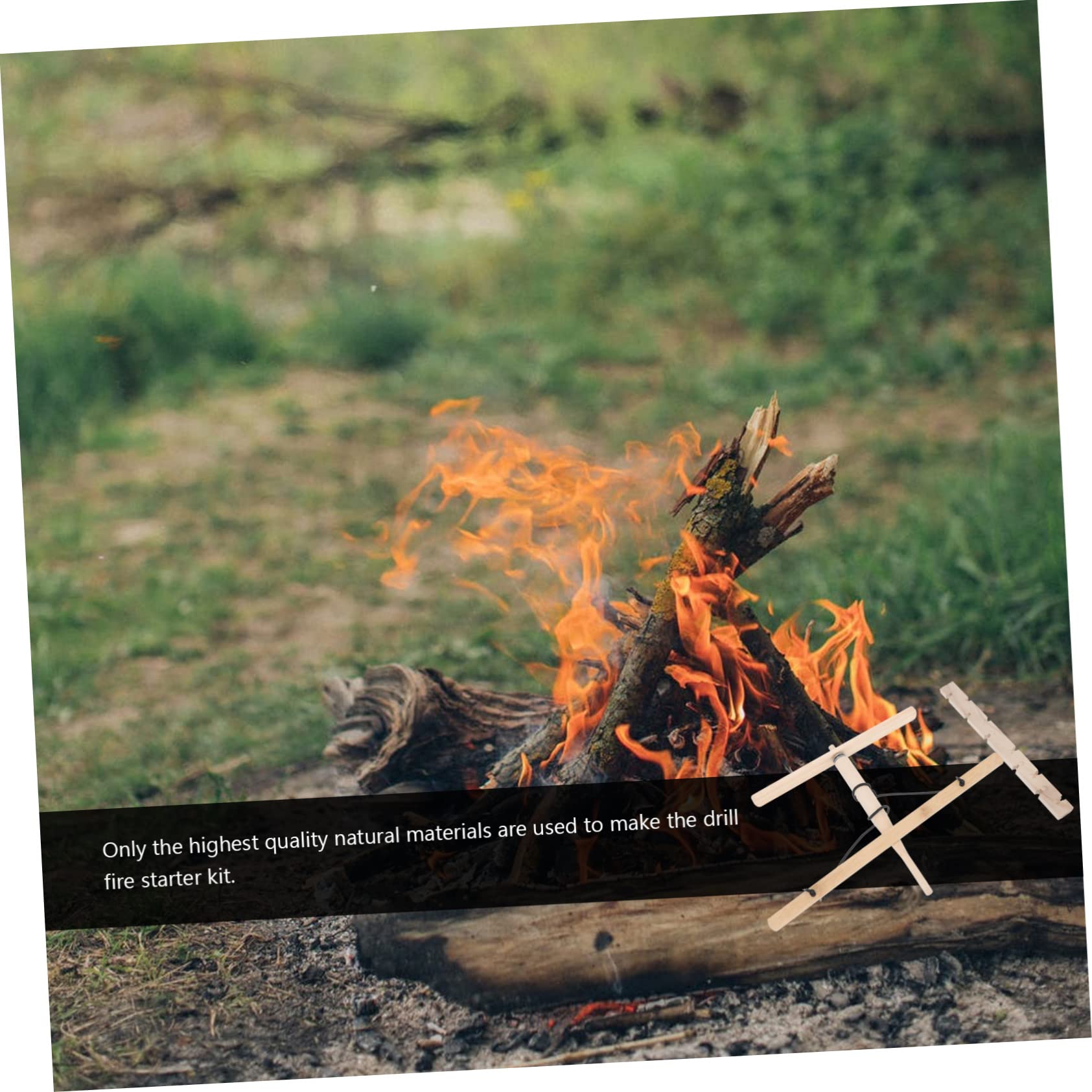 Parliky Natural Outdoor Fire Starter Settlers Tool Portable Fire Drill Kit Tool Magnesium Starter Alternative