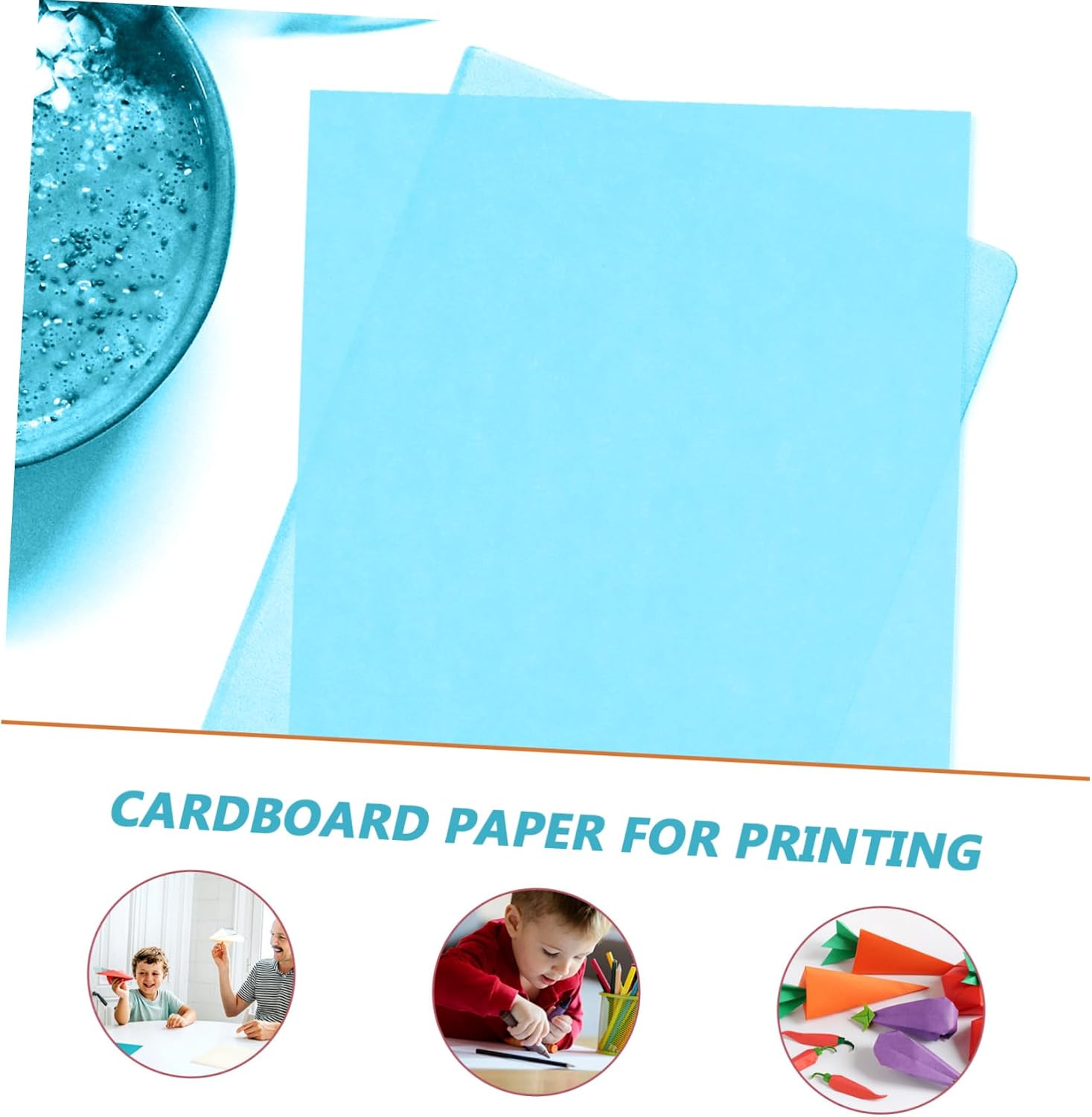 TEHAUX 100 Sheets Printer Paper Double Sided Cardboard for Convenient Printing DIY Arts Crafts Quality Lightweight Portable for School and Home Projects