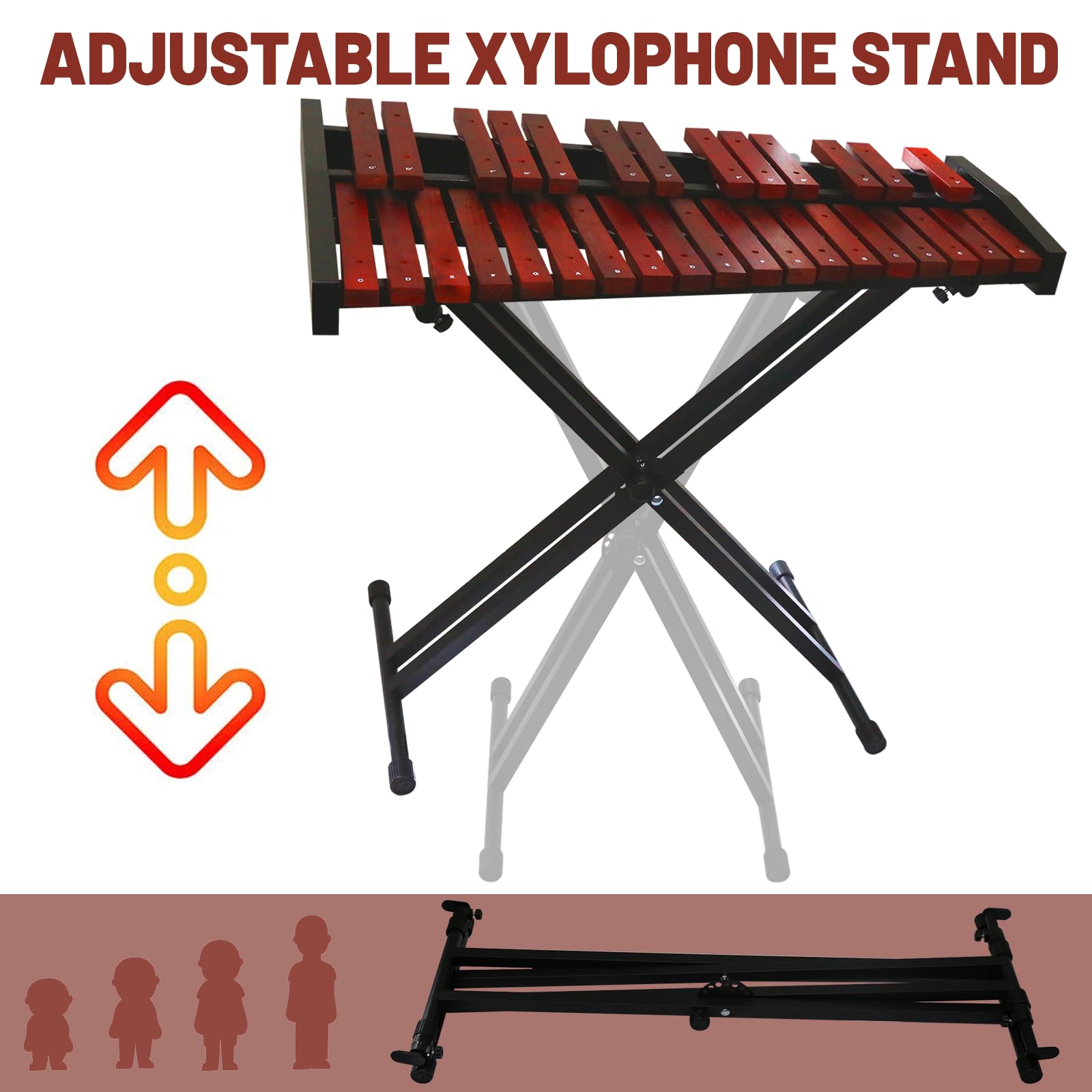 Amazon | Marimba、32キー木製大人用木琴、マレットと調節可能な