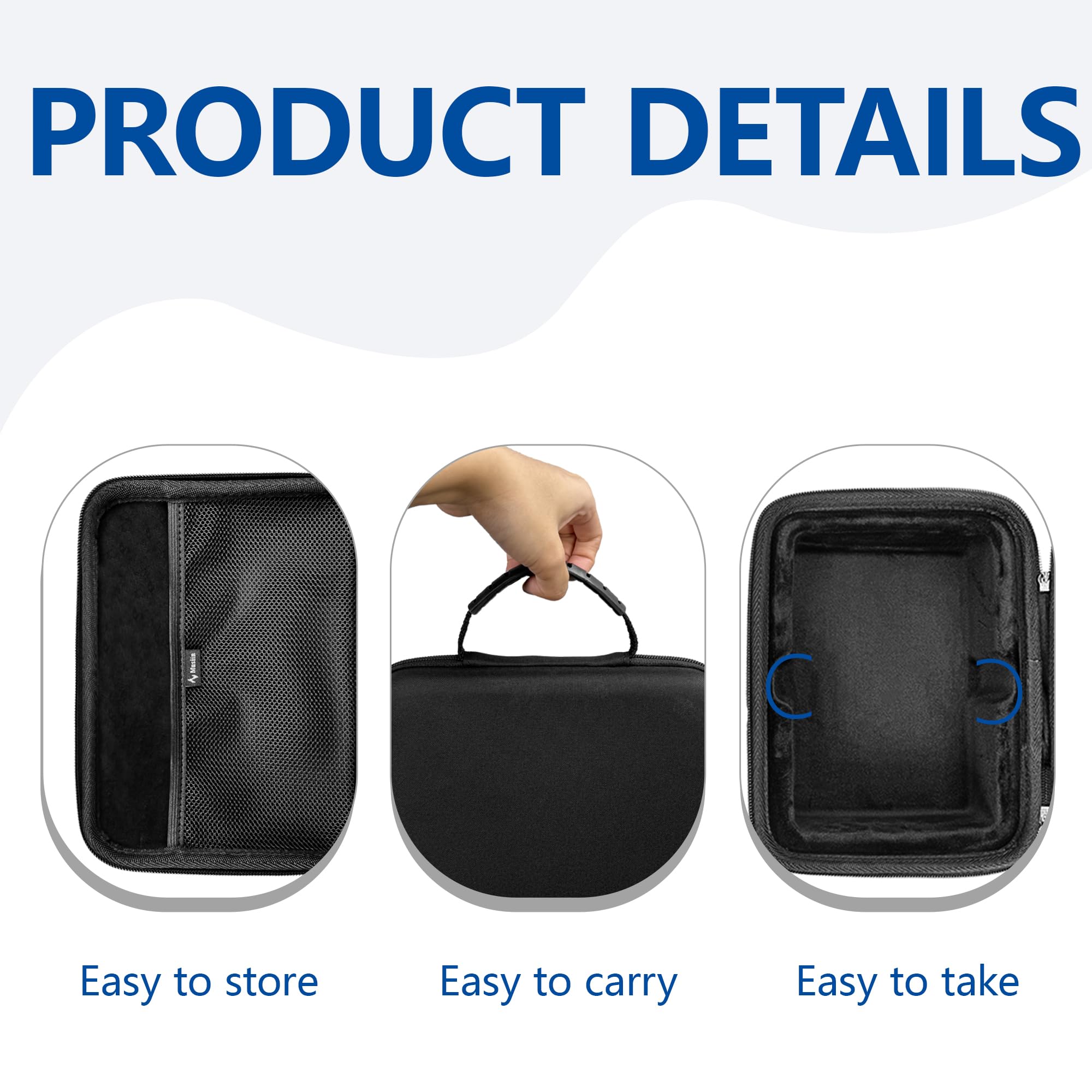 Musiin Audio Interface Carrying Case,Compatible with Audient iD14 MKII Interface/Stream OTG Soft Lining with Groove Fit,Mesh Pocket for Cables and Accessories,Ideal for Studio Recording and Travel Use - Image 3