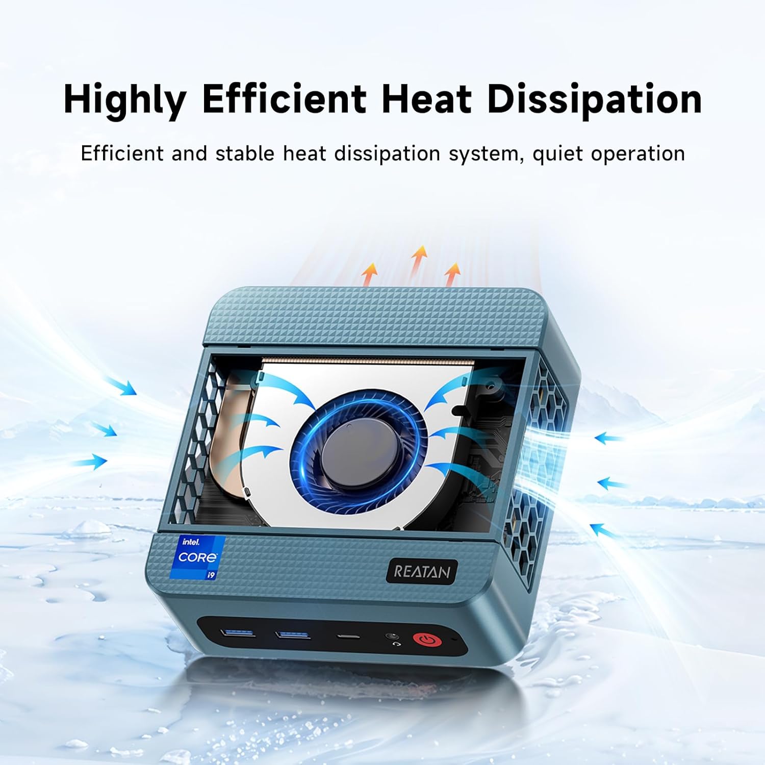 Reatan S8 Mini PC Gaming with Intel Core i9 12900H(14C/20T 5.0 GHz), 32GB DDR5 Dual Channel 1TB NVMe SSD, Mini Desktop Computer Triple Display Support 8K WiFi6 BT5.2 USB-C - Image 4